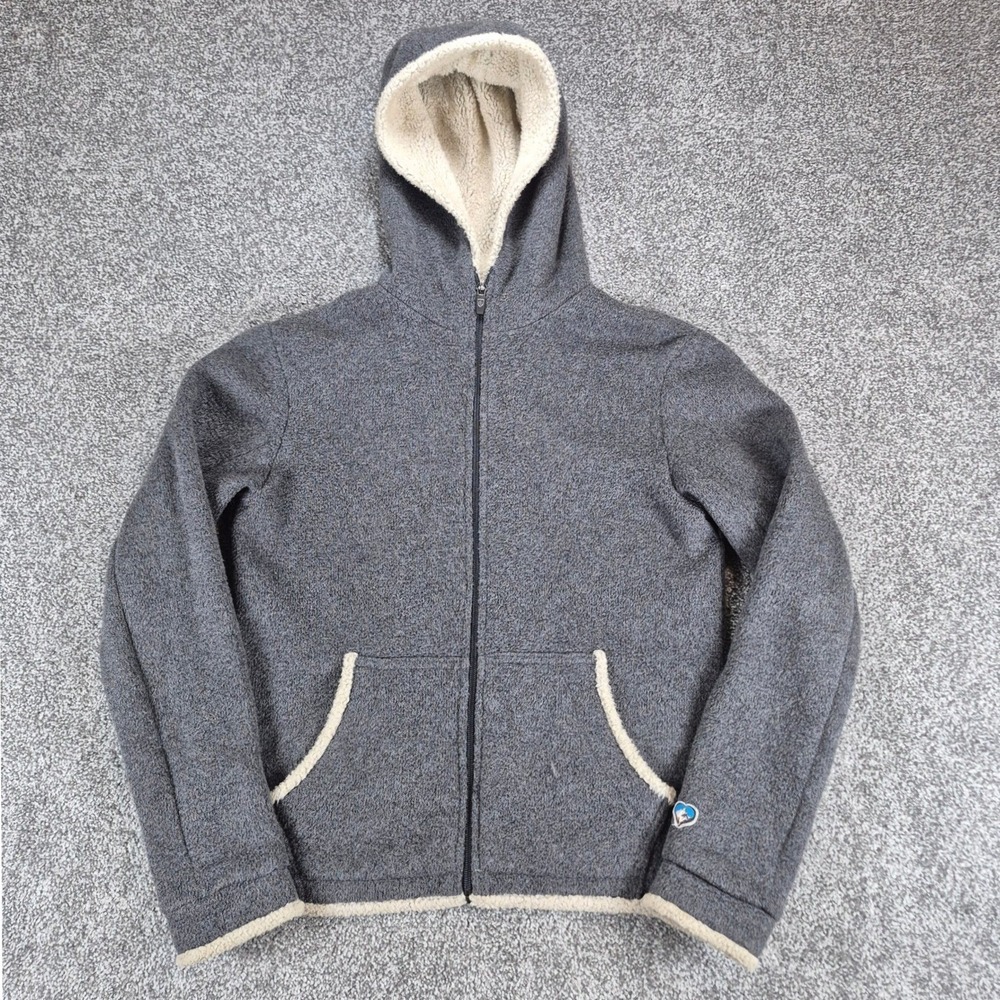 Kuhl Alfpaca Fleece Hoodie Womens Medium Gray Full Zip Hiking‎ Outdoors